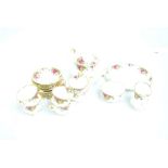 A Royal Albert 'Old Country Roses' pattern decorated six setting tea set comprising a teapot, trios,