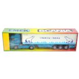 A boxed Emek 80100 Scania Streamline 1:25 scale in 'Thermo Trans' livery, model length approx 60cm.