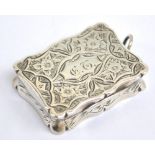 HILLIARD & THOMASON; a Victorian hallmarked silver vinaigrette,