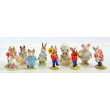 A collection of Beswick Beatrix Potter character figures including three with BP1 mark comprising