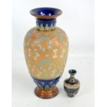 A Doulton Slaters Patent ovoid vase, impressed marks to base, height 36cm,
