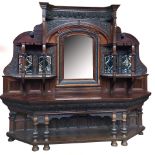 DOVESTON, DAVEY, HULL & CO LD OF MANCHESTER; an exhibition quality mahogany mirror back sideboard,