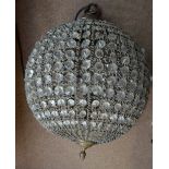 A large decorative ceiling orb pendant lamp.