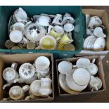 A large mixed lot of teaware including a Royal Albert 'Memory Lane' pattern part set.