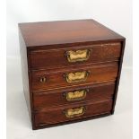 An Edwardian mahogany four drawer collector's cabinet, width 32cm.