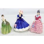 Three Royal Doulton figures; HN3375 'Mary' from the Figure of the Year Collection, HN2368 'Fleur',