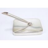 TIFFANY & CO; a sterling silver desktop pen holder on loaded base, stamped to one end,