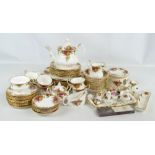 A large quantity of Royal Albert 'Old Country Roses' tea and dinner ware including six setting tea