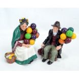 Two Royal Doulton figures; HN1954 'The Balloon Man' and HN1315 'The Old Balloon Seller' (2).