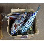 Approximately twenty-five mainly Murano glass fish, the longest length 53cm.