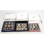 Ten United Kingdom proof coin collections/sets, 1996-2004 continuous and 2010,