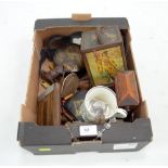 A mixed lot of collectors' items including a perpetual date calendar, a pair of goggles,