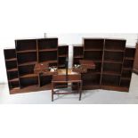 A vintage oak folding bookcase of small proportions,