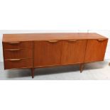 MacIntosh; a retro teak sideboard, drop-down cocktail cabinet door,