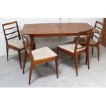 Attributed to MacInctosh, a retro teak rectangular dining table on tapering supports,