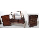 A mahogany Stag Minstrel bedroom suite comprising two tallboy chest of drawers and a six-drawer