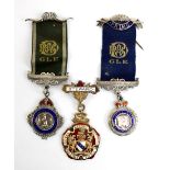 Two George V hallmarked silver Masonic medals assigned to George F Goodwin to include a Grand Lodge