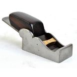 A small Norris steel plane with rosewood wedge, stamped to front and no.