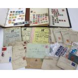 A collection of predominantly mid-20th century postage stamps, loose and in albums,