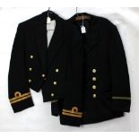 Two Royal Navy officer's woollen tunics,