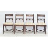 A set of four 19th century bar back chairs (4).