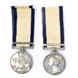 A Naval General Service Medal (1847) awarded to George Wall with erroneous St Vincent clasp;