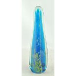 A Mdina glass obelisk of rounded triangular form, mark to base, height 29cm.