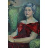 BRIAN NOLAN (20th century); oil on canvas, portrait of Mrs Kathleen Rosemary Gray,