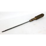 A WWI period British rifle grenade and part rod, length 42cm.