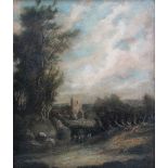 LATE 18TH/EARLY 19TH CENTURY ENGLISH SCHOOL; small oil on canvas,