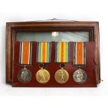 Two WWI War and Victory Medal duos awarded to 5607 Pte. D.M. Burnet and S-26763 Pte. G.