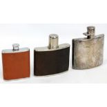 CHARLES FOX & CO LTD; a Victorian hallmarked silver hip flask of plain form with hinged screw cap,