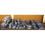 A large mixed lot of Spoke 'Italian' ware to include a large jug, tureens, mugs, plates, etc.