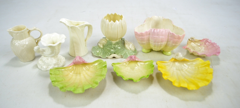 A group of Royal Worcester porcelain to include four shell shaped pin dishes,