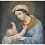 19TH CENTURY ITALIAN SCHOOL; oil on canvas, Madonna and Child, unsigned, 57 x 53cm, framed.