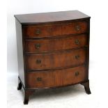 A late George III mahogany four drawer chest.