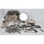 A group of electroplated items to include a four piece tea set,