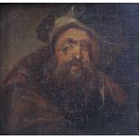 UNATTRIBUTED; a late 18th century oil on board, portrait study of an elderly gentleman with beard,