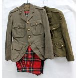 A Queen's Own Cameron Highlanders 1962 pattern dress jacket with internal label for Kashket &