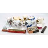 A group of ceramic shaving mugs including Mason's and Wade examples,