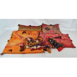 Three Greek cushion covers,