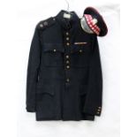 A Royal Scots Guards officer's dress jacket with bullion badges to shoulders and ribbon bar with