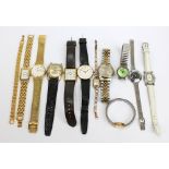 A group of various wristwatches to include Limit with baton numerals and day and date apertures