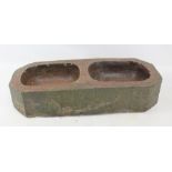 A Buckley Ware double trough planter, length 59.5cm.