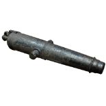 A late 18th/early 19th century iron carronade, length approx 170cm.