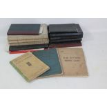 A collection of hand written notebooks detailing formula,