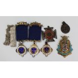 Three silver gilt Masonic medals to include United Oddfellows Bolton Unity examples,