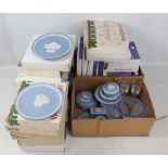 A collection of boxed collectors' plates, Wedgwood jasperware, etc.