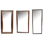 Three decorative rectangular mirrors.