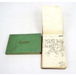 Two WWII period autograph books containing notes and poems, also some war related cartoons (2).